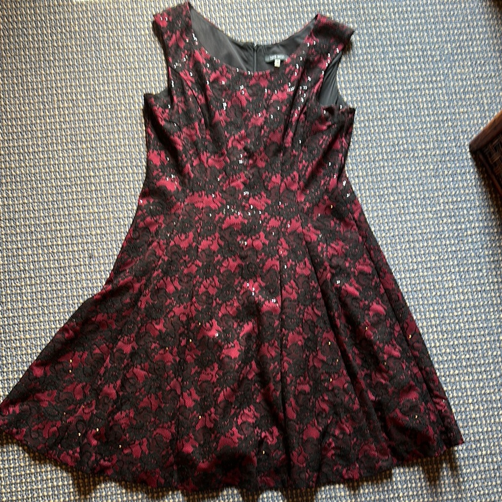 Elegant Black and Red Dress 16